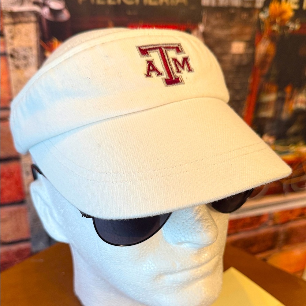 Nike White Visor with Maroon Logo